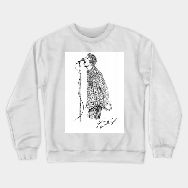 L G Original Ink Drawing Print Crewneck Sweatshirt by HamiltonArt